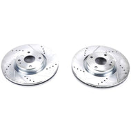 Power Stop 17-19 Fiat 124 Spider Front Evolution Drilled & Slotted Rotors - Pair Brake Rotors - Slot & Drilled PowerStop   