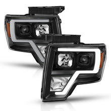 Load image into Gallery viewer, ANZO 2009-2014 Ford F-150 Projector Light Bar H.L Black Amber Headlights ANZO
