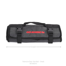 Load image into Gallery viewer, Go Rhino XVenture Gear Tool Roll - Small (4x4in. Closed) 12oz Waxed Canvas - Black Cargo Boxes &amp; Bags Go Rhino
