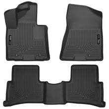 Load image into Gallery viewer, Husky Liners 2017 Kia Sportage Weatherbeater Front and Second Row Black Floor Liners Floor Mats - Rubber Husky Liners
