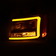 Load image into Gallery viewer, ANZO 07-14 Chevy Tahoe Projector Headlights w/ Plank Style Design Black w/ Amber Headlights ANZO
