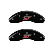 MGP 4 Caliper Covers Engraved Front & Rear ST Black finish silver ch | 10236SSTOBK