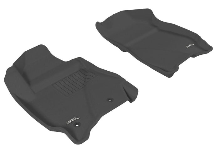 3D MAXpider 2011-2012 Ford/Mazda Escape/Tribute Kagu 1st Row Floormat - Black Floor Mats - Rubber 3D MAXpider   