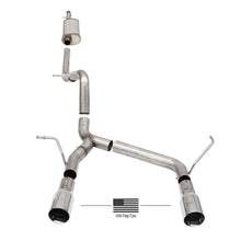 Load image into Gallery viewer, Corsa 2007-2018 Jeep Wrangler JKU 3.6L/3.8L 2.75in Sport Cat-Back Exhaust w/ 4in American Flag Tips Catback CORSA Performance
