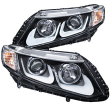 Load image into Gallery viewer, ANZO 2012-2015 Honda Civic Projector Headlights w/ U-Bar Black Headlights ANZO
