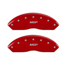 Load image into Gallery viewer, MGP 4 Caliper Covers Engraved Front &amp; Rear MGP Red finish silver ch Caliper Covers MGP
