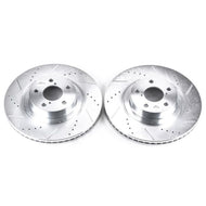 Power Stop 05-06 Saab 9-2X Front Evolution Drilled & Slotted Rotors - Pair Brake Rotors - Slot & Drilled PowerStop   