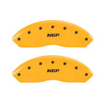 Load image into Gallery viewer, MGP 4 Caliper Covers Engraved Front &amp; Rear MGP Yellow Finish Black Characters 2001 BMW M3 Caliper Covers MGP
