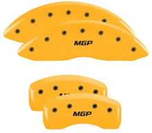 Load image into Gallery viewer, MGP 4 Caliper Covers Engraved Front &amp; Rear MGP Yellow Finish Black Char 2019 Lincoln Nautilus Caliper Covers MGP
