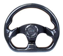 Load image into Gallery viewer, NRG Carbon Fiber Steering Wheel (320mm) Flat Bottom w/Shiny Black Carbon Steering Wheels NRG
