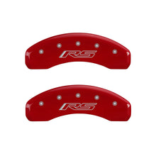 Load image into Gallery viewer, MGP 4 Caliper Covers Engraved Front &amp; Rear Gen 5/RS Red finish silver ch Caliper Covers MGP
