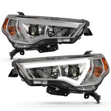Load image into Gallery viewer, ANZO 14-18 Toyota 4 Runner Plank Style Projector Headlights Chrome w/ Amber Headlights ANZO

