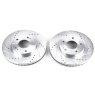 Power Stop 01-05 Chrysler Sebring Front Evolution Drilled & Slotted Rotors - Pair Brake Rotors - Slot & Drilled PowerStop