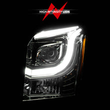 Load image into Gallery viewer, ANZO 2015-2017 GMC Yukon XL Projector Headlights W Lightbar - Chrome/Amber Headlights ANZO

