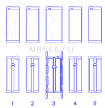 Load image into Gallery viewer, King Mini W10B16A/W11B16A (Size 0.25) Silicon Bi-Metal Aluminum Main Bearing Set Bearings King Engine Bearings
