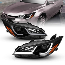 Load image into Gallery viewer, ANZO Projector Headlights With Plank Style Design Black w/Amber 15-16 Toyota Camry (4DR) Headlights ANZO
