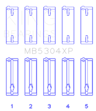 Load image into Gallery viewer, King Mazda B6/B6-T/ZM/B3/B5 (Size +0.25) Main Bearing Set Bearings King Engine Bearings
