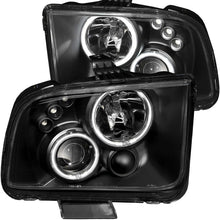 Load image into Gallery viewer, ANZO 2005-2009 Ford Mustang Projector Headlights w/ Halo Black Headlights ANZO
