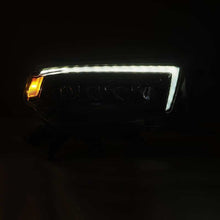 Load image into Gallery viewer, AlphaRex 10-13 Toyota 4Runner NOVA LED Proj Headlights Plank Style Alpha Black w/Seq Signal/DRL Headlights AlphaRex
