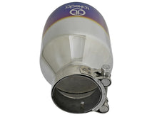 Load image into Gallery viewer, aFe Takeda 304 Stainless Steel Clamp-On Exhaust Tip 2.5in. Inlet / 4.5in. Outlet - Blue Flame Tips aFe
