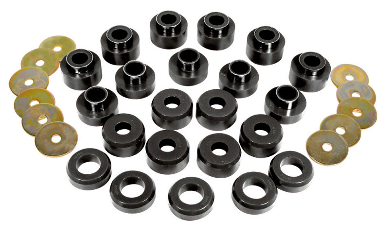 Prothane 97+ Jeep TJ Body Mount Kit - Black Bushing Kits Prothane