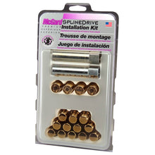Load image into Gallery viewer, McGard SplineDrive Tuner 4 Lug Install Kit w/Locks &amp; Tool (Cone) M12x1.5 / 13/16 Hex - Gold (CS) Lug Nuts McGard
