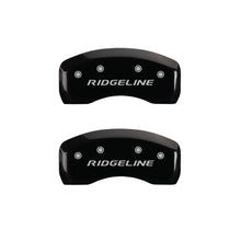 Load image into Gallery viewer, MGP 4 Caliper Covers Engraved Front &amp; Rear Ridgeline Black Finish Silver Char 2019 Honda Ridgeline Caliper Covers MGP   
