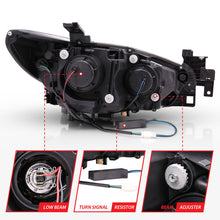 Load image into Gallery viewer, ANZO 2014-2015 Mazda 6 Projector Headlights w/ Plank Style Design Black Headlights ANZO
