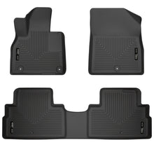 Load image into Gallery viewer, Husky Liners 20-22 Hyundai Palisade Weatherbeater Black Front &amp; 2nd Seat Floor Liners Floor Mats - Rubber Husky Liners
