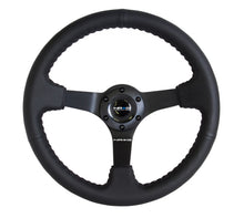 Load image into Gallery viewer, NRG Reinforced Steering Wheel (350mm / 3in. Deep) Bk Leather w/Bk BBall Stitch (Odi Bakchis Edition) Steering Wheels NRG
