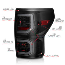 Load image into Gallery viewer, ANZO 2007-2013 Toyota Tundra LED Taillights Plank Style Black w/Smoke Lens Tail Lights ANZO
