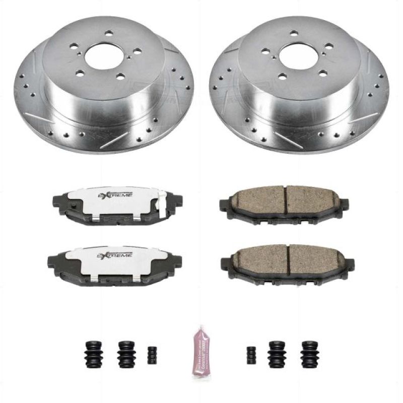 Power Stop 05-09 Subaru Legacy Rear Z26 Street Warrior Brake Kit Brake Kits - Performance D&S PowerStop   
