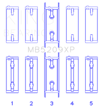 Load image into Gallery viewer, King Mitsubishi 4G63/4G64 7 Bolt 2nd Gen DSM and EVO I-IV (Size STDX) Performance Main Bearing Set Bearings King Engine Bearings
