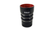 Vibrant Silicone Coupling 4 Ply Aramid CAC Transition Hose 3.25in x 3in Inlet/Outlet - Black | 11864