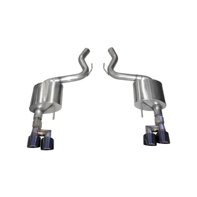 Corsa 18-23 Ford Mustang 5.0L V8 3in Sport Axle-Back Dual Rear Exit w/ 4in Black PVD Pro-Series Tips Axle Back CORSA Performance