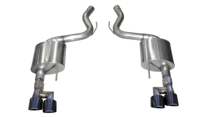Corsa 18-19 Ford Mustang 5.0L 3in Touring Axle-Back Dual Rear Exit w/ 4in Black PVD Pro-Seri Axle Back CORSA Performance   