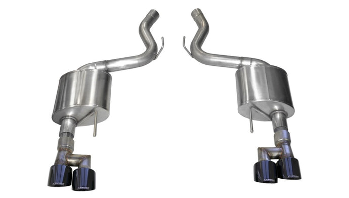 Corsa 18-19 Ford Mustang 5.0L 3in Touring Axle-Back Dual Rear Exit w/ 4in Black PVD Pro-Series Tips Axle Back CORSA Performance   