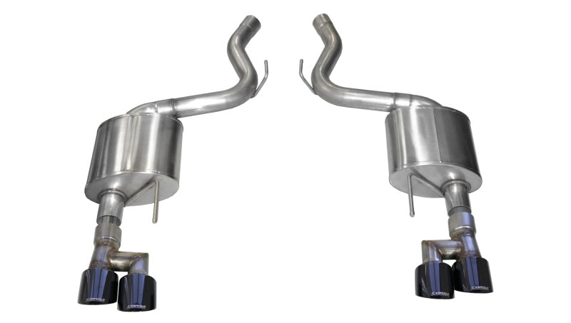 Corsa 18-19 Ford Mustang 5.0L 3in Touring Axle-Back Dual Rear Exit w/ 4in Black PVD Pro-Seri Axle Back CORSA Performance   