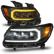 Load image into Gallery viewer, ANZO 15-22 Chevrolet Colorado Full LED Projector Headlights w/ Initiation &amp; Sequential - Black Headlights ANZO   

