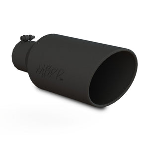 MBRP Universal Exhaust Tip 7in O.D. Rolled End 4in Inlet 18in Length - Black Tips MBRP   
