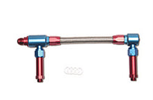 Load image into Gallery viewer, Russell Performance -8 AN to -8 AN ProFlex Demon Carb Dual Inlet Carb Kit (Red/Blue) Carburetor Fuel Inlet Kits Russell
