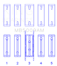 Load image into Gallery viewer, King Ford Fiesta 1.25i (ZETEC) Crankshaft Main Bearing Set Bearings King Engine Bearings
