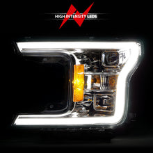 Load image into Gallery viewer, ANZO 18-19 Ford F-150 Projector Headlights w/Plank Style Switchback Chrome w/Amber Headlights ANZO
