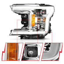 Load image into Gallery viewer, ANZO 18-19 Ford F-150 Projector Headlights w/Plank Style Switchback Chrome w/Amber Headlights ANZO
