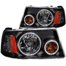 Load image into Gallery viewer, ANZO 2001-2011 Ford Ranger Projector Headlights w/ Halo Black (CCFL) 1 pc Headlights ANZO
