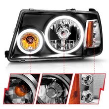 Load image into Gallery viewer, ANZO 2001-2011 Ford Ranger Projector Headlights w/ Halo Black (CCFL) 1 pc Headlights ANZO
