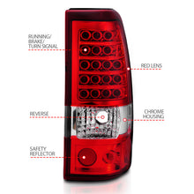 Load image into Gallery viewer, ANZO 2003-2006 Chevrolet Silverado 1500 LED Taillights Red/Clear Tail Lights ANZO
