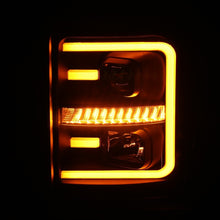 Load image into Gallery viewer, ANZO 2011-2016 Ford F250 Projector Headlights w/ Plank Style Switchback Black w/ Amber Headlights ANZO
