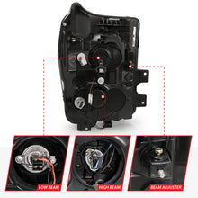 Load image into Gallery viewer, ANZO 2011-2016 Ford F250 Projector Headlights w/ Plank Style Switchback Black w/ Amber Headlights ANZO
