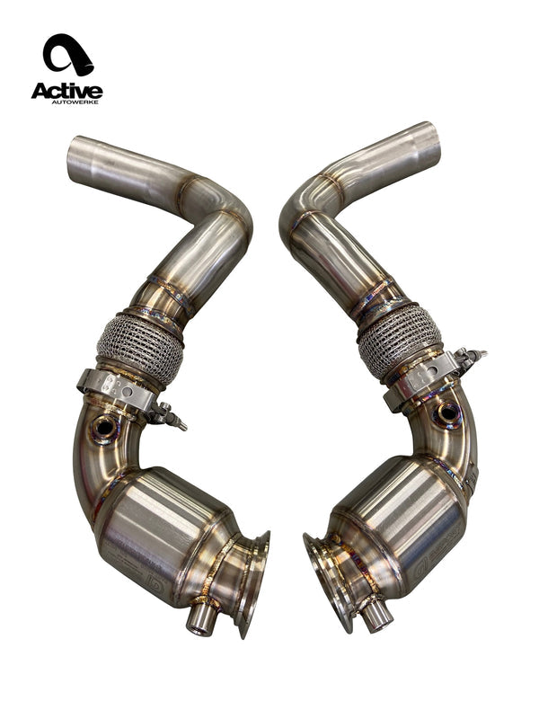 F90 M5/M8 X5M/X6M Catted Downpipes Exhaust ACTIVE AUTOWERKE Default Title  